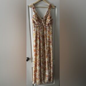Birdy Grey Maxi Dress - Laurie Empire Dress in Pressed Florals